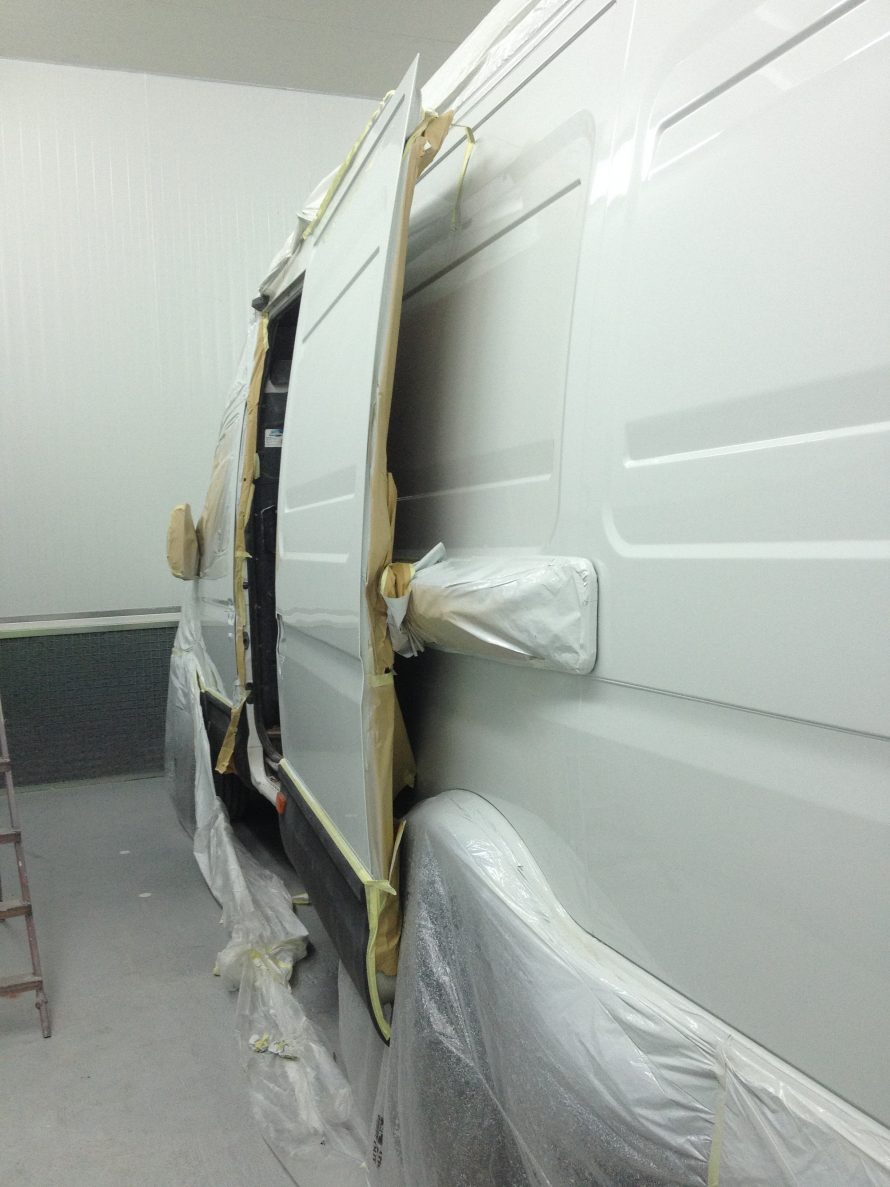 Van in Spray Booth